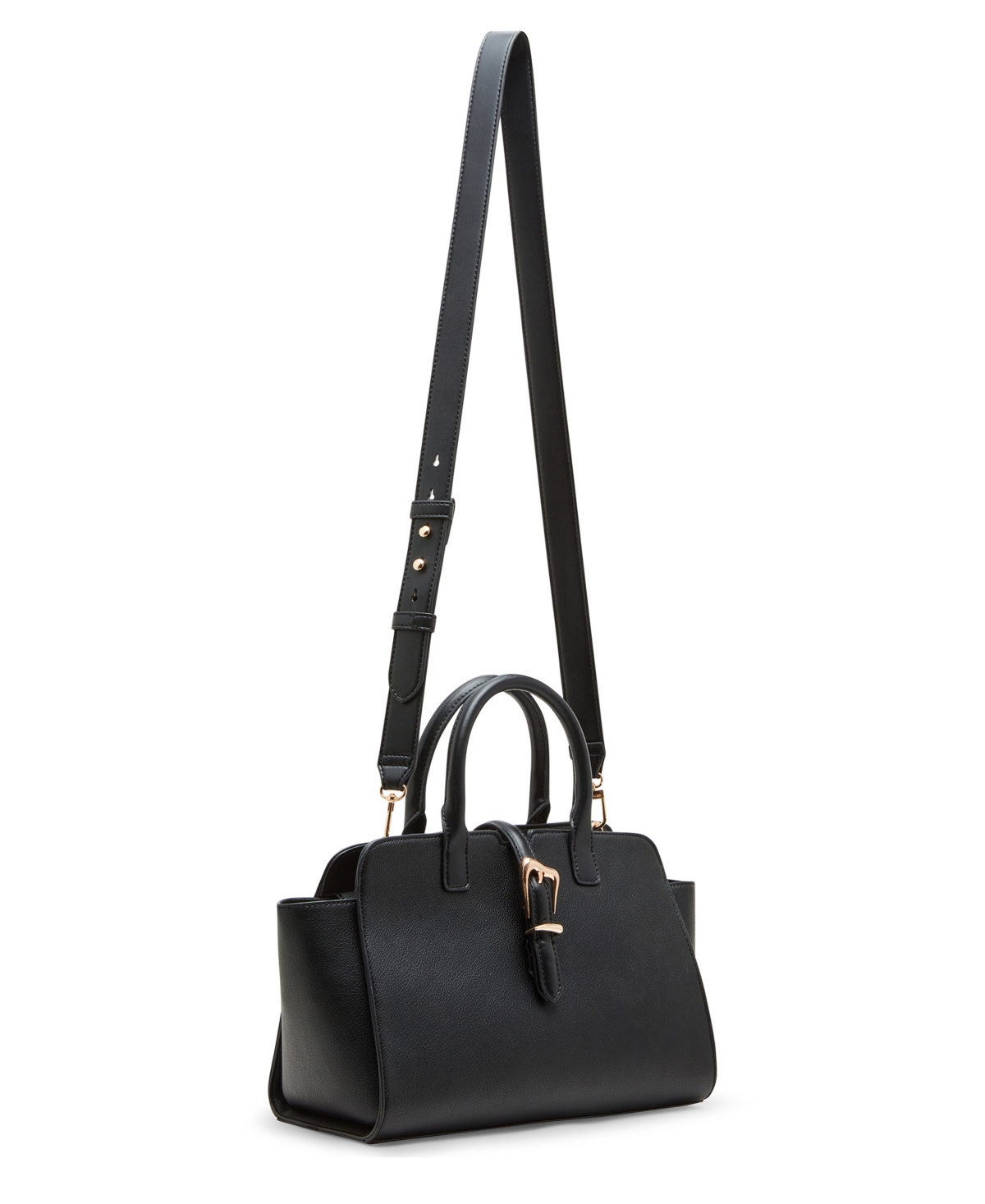 ANNE KLEIN SCULPTED BUCKLE WITH CONVERTIBLE STRAP SATCHEL BAG 
