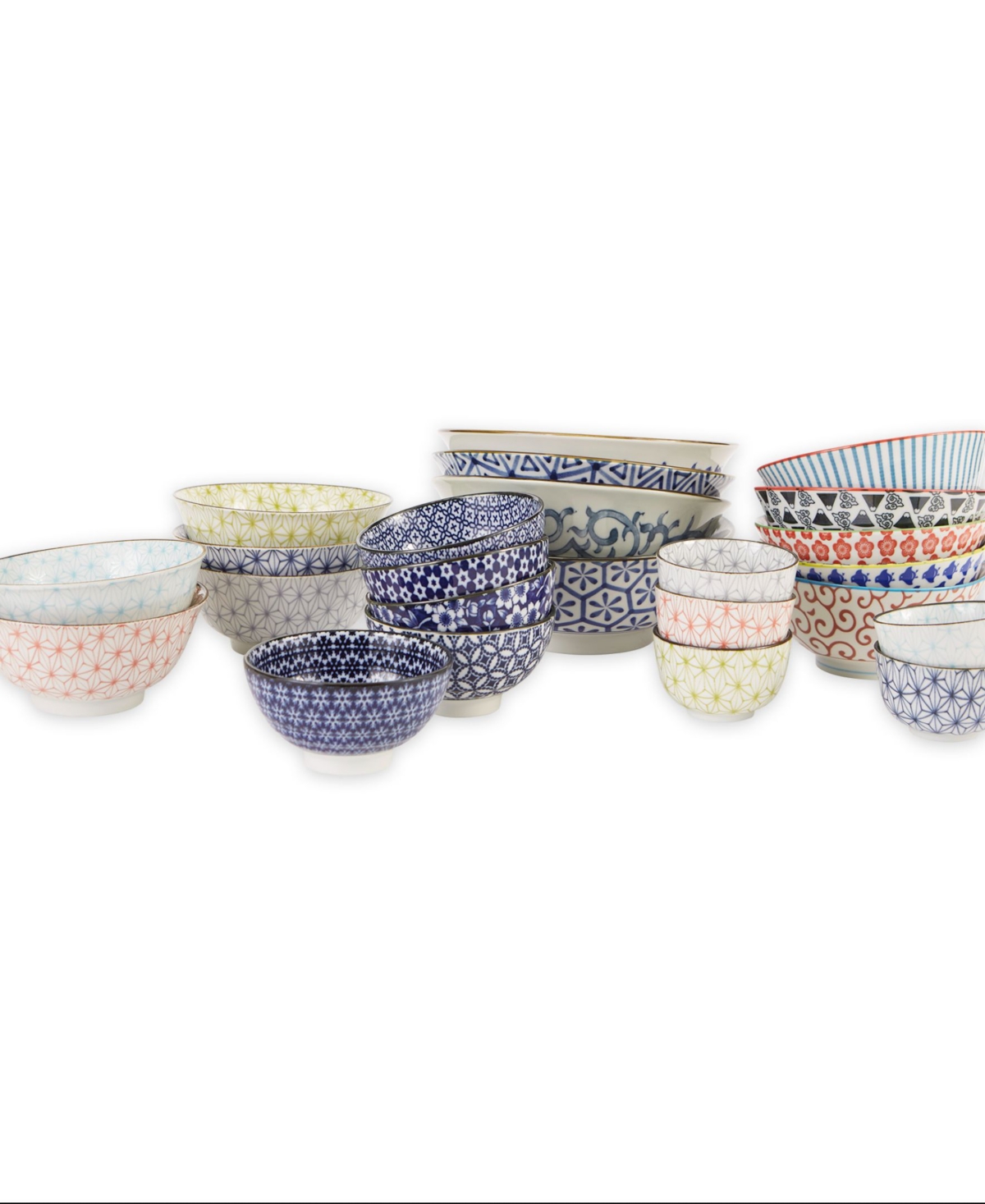 RSVP INTERNATIONAL 5 OZ. JAPANESE PORCELAIN BOWLS, SET OF 5 