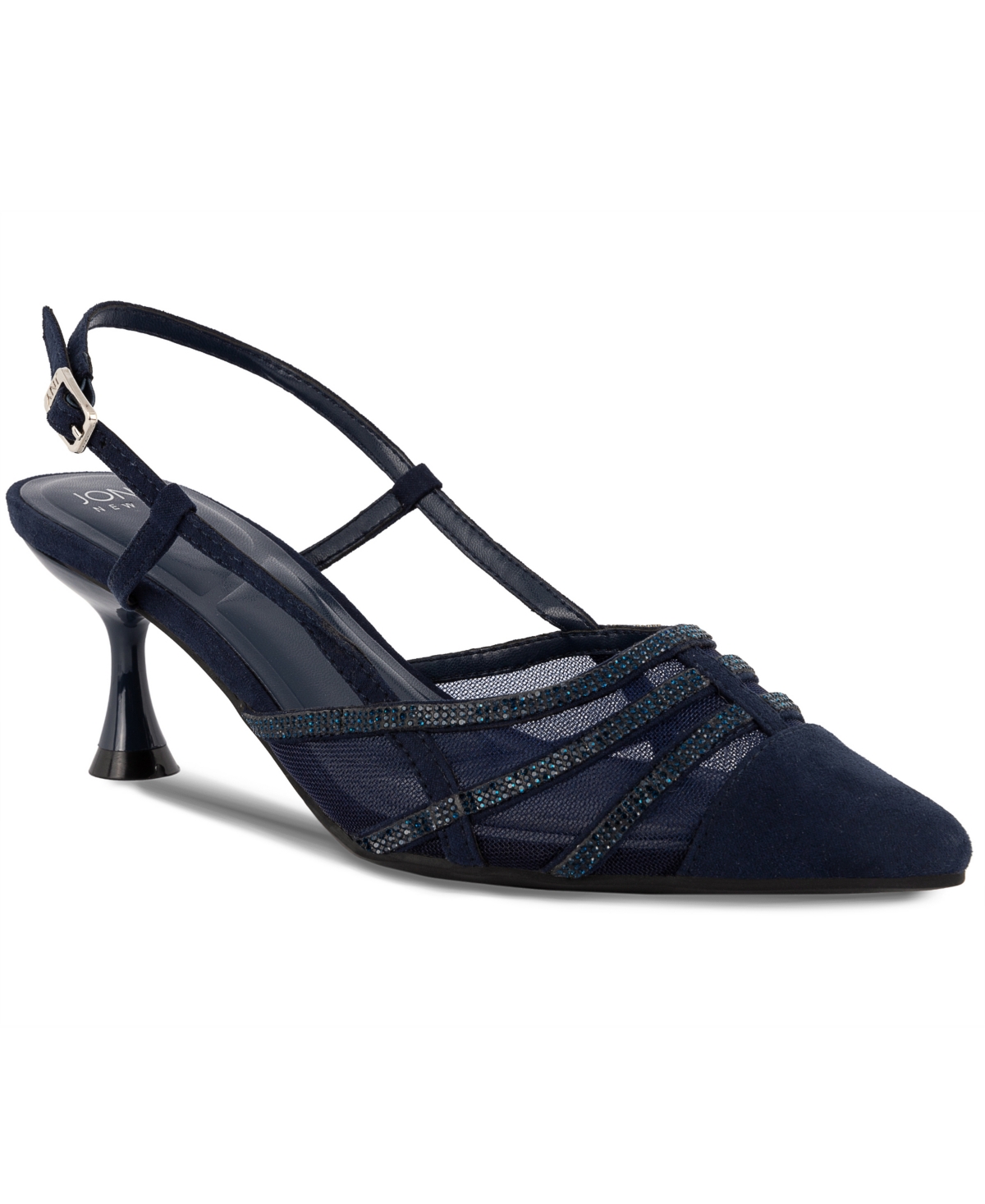 Women's Lindala Kitten Heel Slingback Evening Pumps - Silver