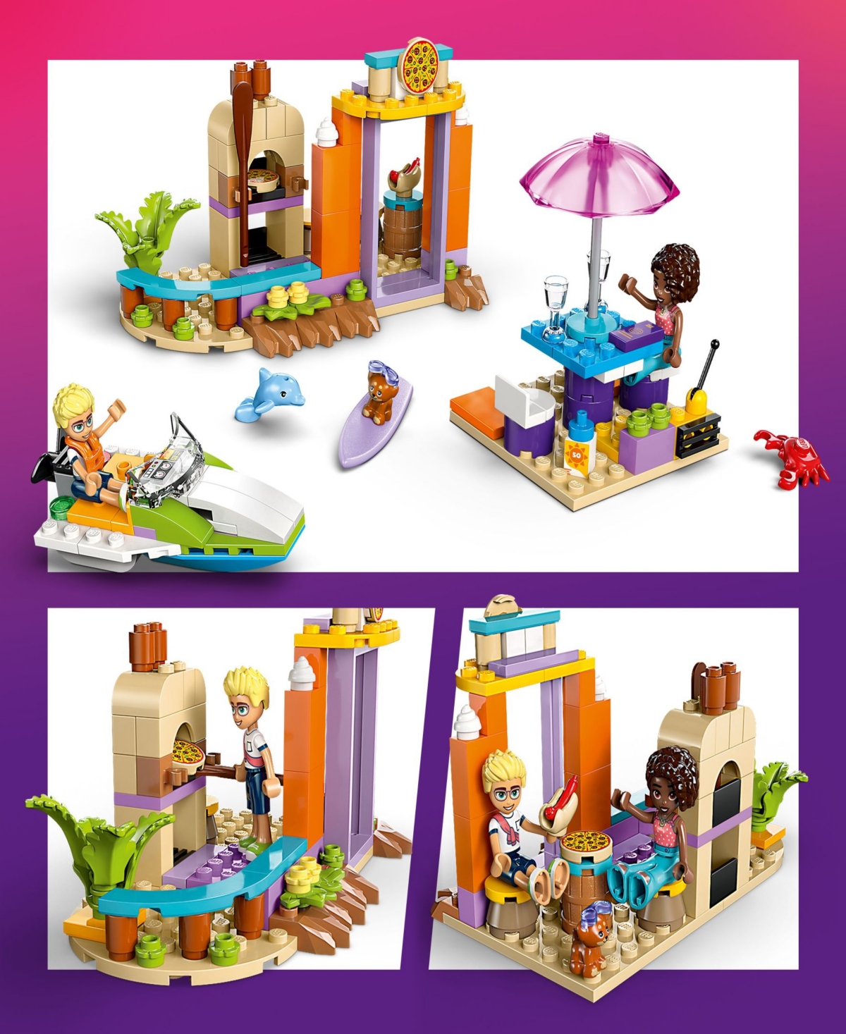 Lego Friends Creative Beach And Travel Suitcase Toy Building Set 42672, 188 Pieces In Multi Color