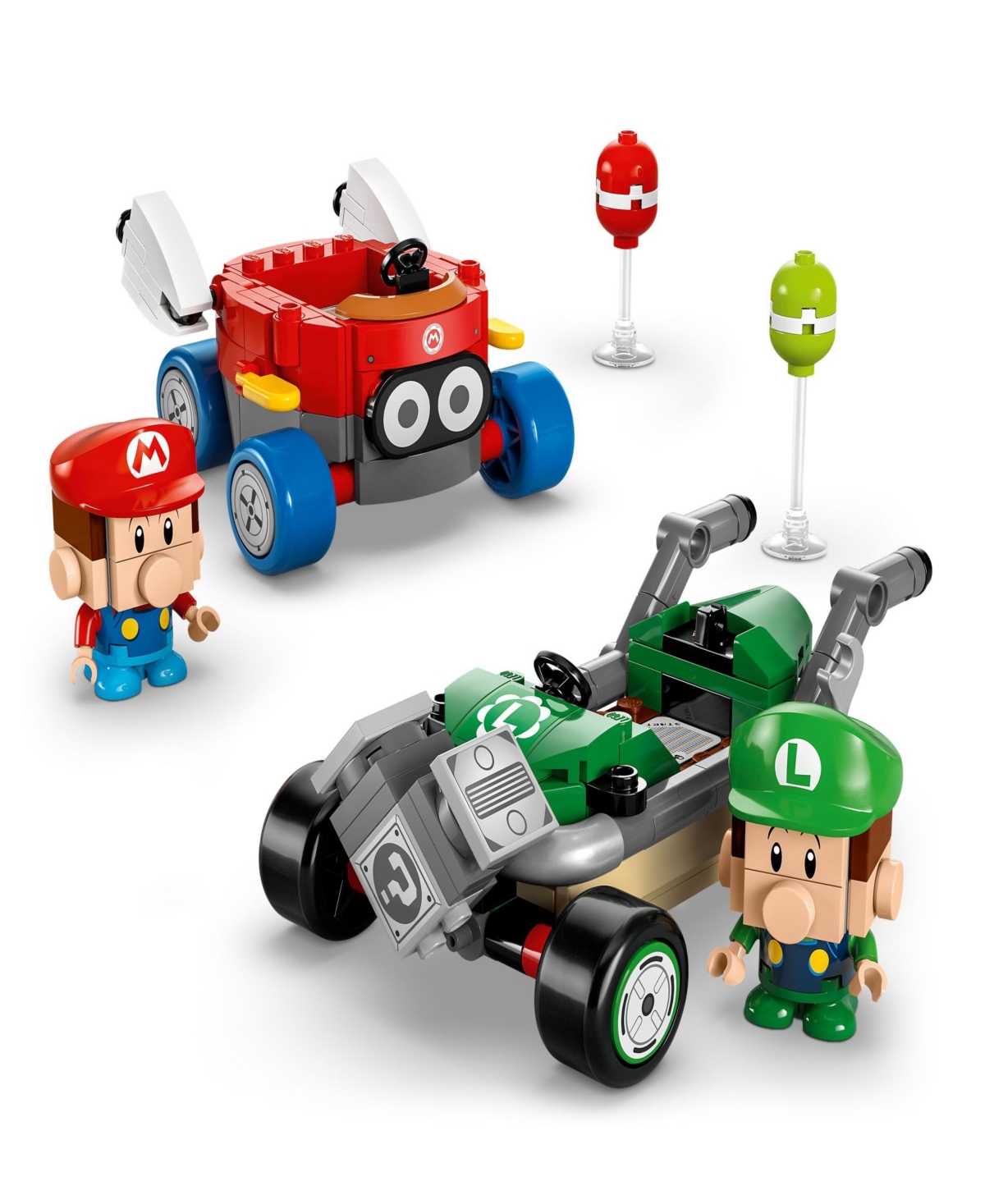 Lego Super Mario Kart Baby Mario Vs. Baby Luigi Building Toy 72034, 321 Pieces In Multi Color