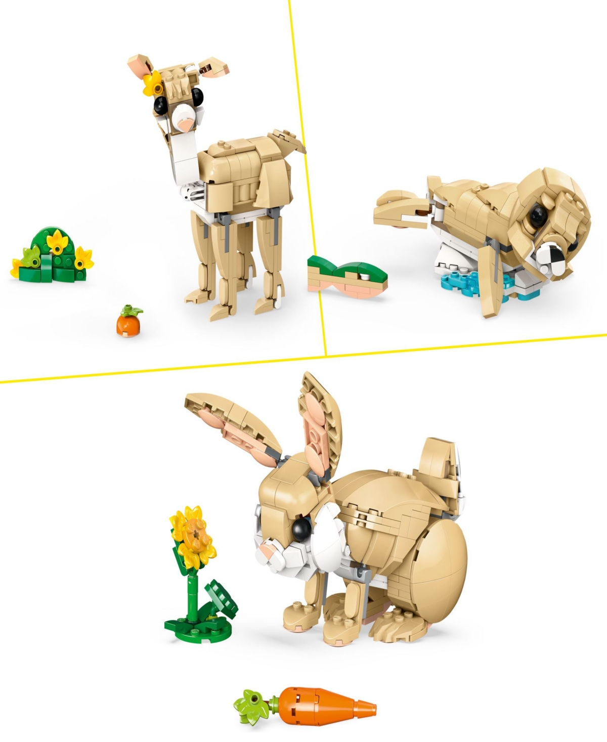Lego Creator 3 In 1 Cute Bunny Building Toy 31162, 326 Pieces In Multi Color