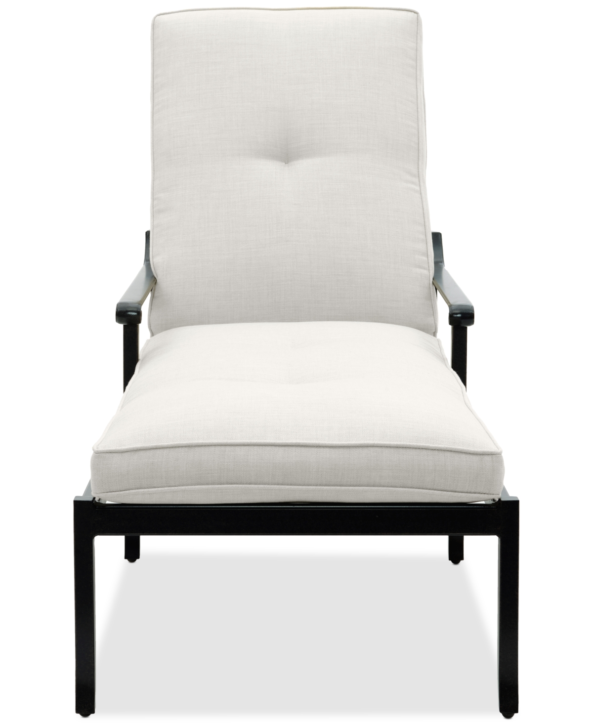 Agio Wythburn Mix And Match Scroll Outdoor Chaise Lounge In Pearl White,bronze Finish