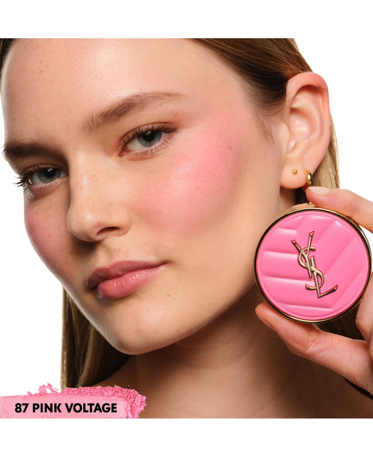 Saint Laurent Make Me Blush 24h Buildable Powder Blush In 87 Pink Voltage