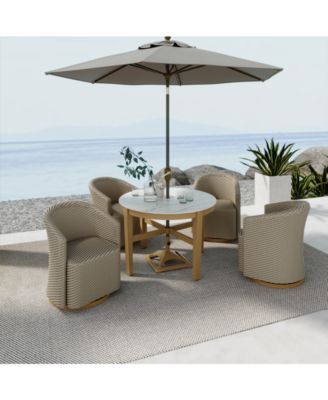 Reid Outdoor Dining 5pc Set (Round Table & 4 Swivel Chairs), Created for Macy's