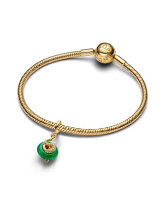 Snake Green Murano Glass Dangle Charms