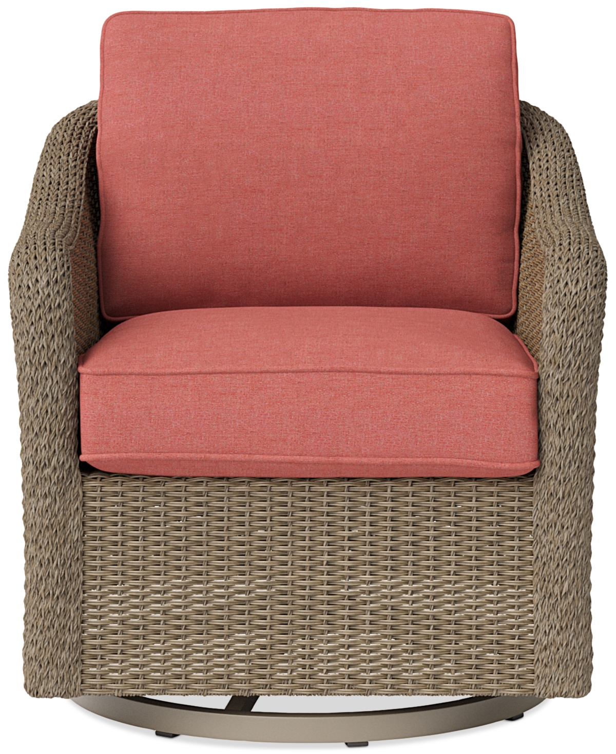 Agio Sonetta Outdoor Swivel Chair In Peony Brick Red