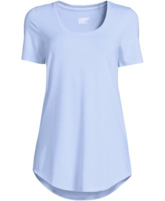 Women's Short Sleeve Power Performance Scoop Neck Curved Hem Tunic Tee