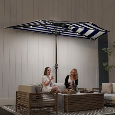 Half Patio Umbrella, UPF 30+ Balcony Umbrella