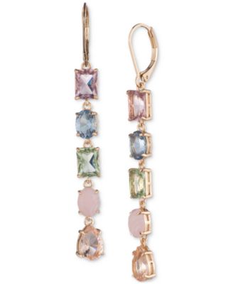 Lauren Ralph Lauren - Gold-Tone Multi Stone Linear Earrings