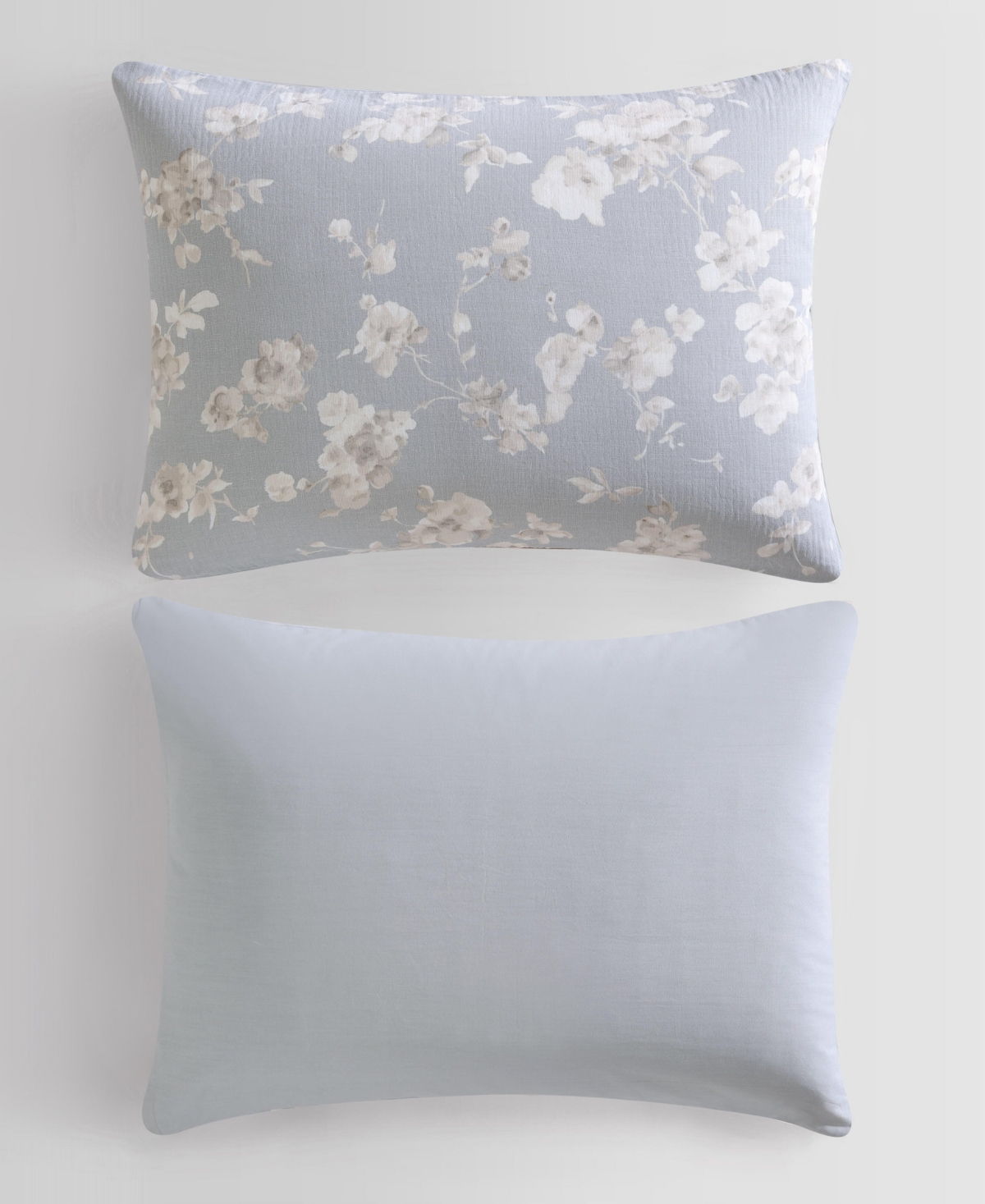 Calvin Klein Eternity Floral Cotton Gauze 3-pc. Comforter Set, King In Gray,ivory