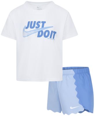 Nike - Little Girls 2-Pc. Swoosh Motion Wavy Short Set