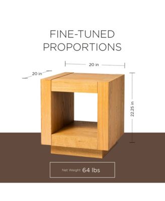 Artemis Contemporary Wooden Side Table in Refined Natural, Set of 2