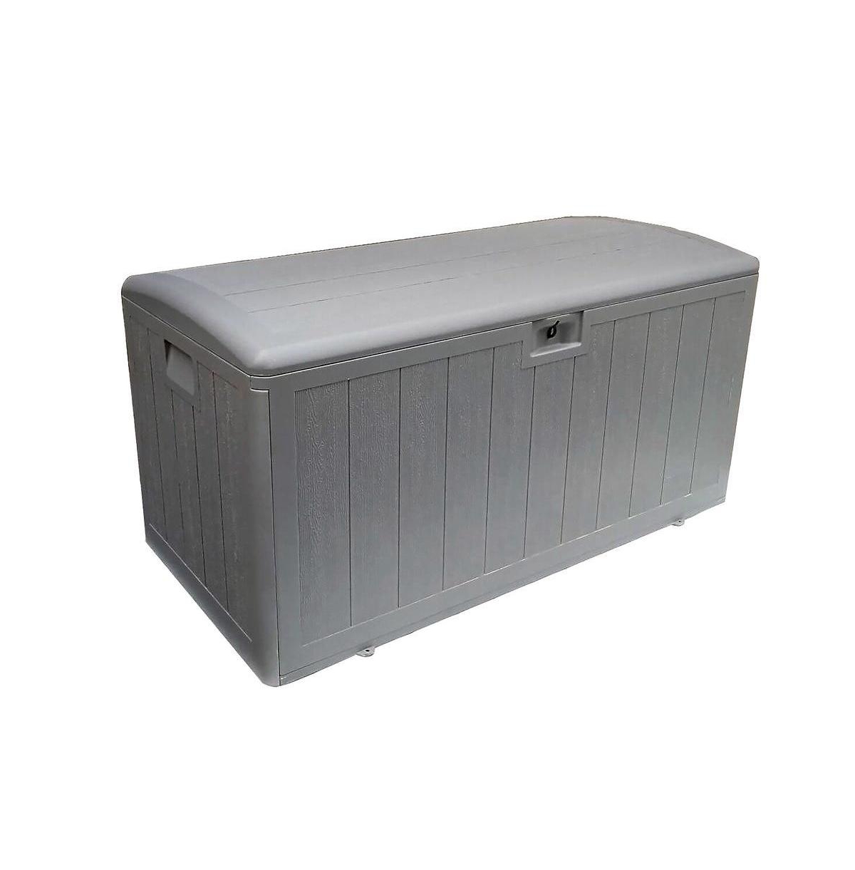 73 Gallon Resin Outdoor Storage Deck Box, Driftwood
