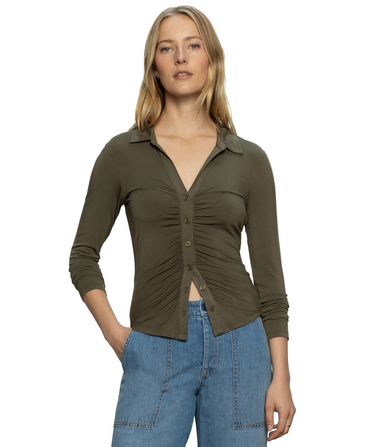 Sanctuary Women's Dream Girl Button Up Top - Kalamata