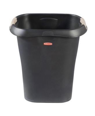 8 Gallon Plastic Home/Office Wastebasket Trash Can with Liner Lock