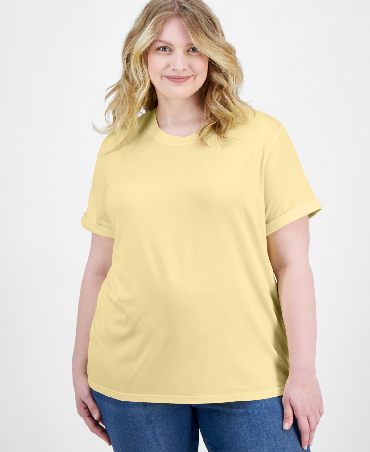 Juniors' Super Soft Crewneck Tee - Double Cream