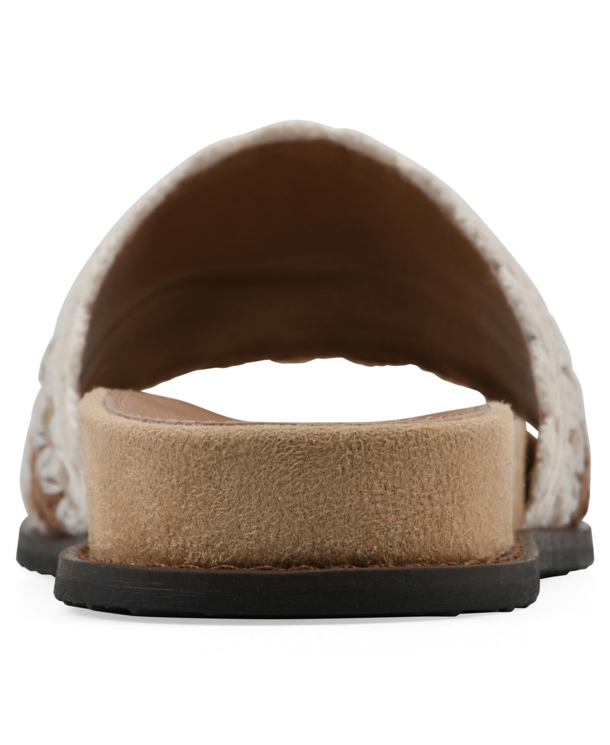 White Mountain Women's Maxim Round Toe Flat Sandals In Cream Multi Fabric