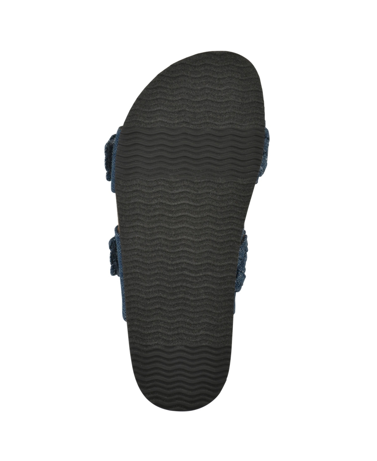 White Mountain Women's Hey Hey Round Toe Flat Sandals In Dark Blue Fabric