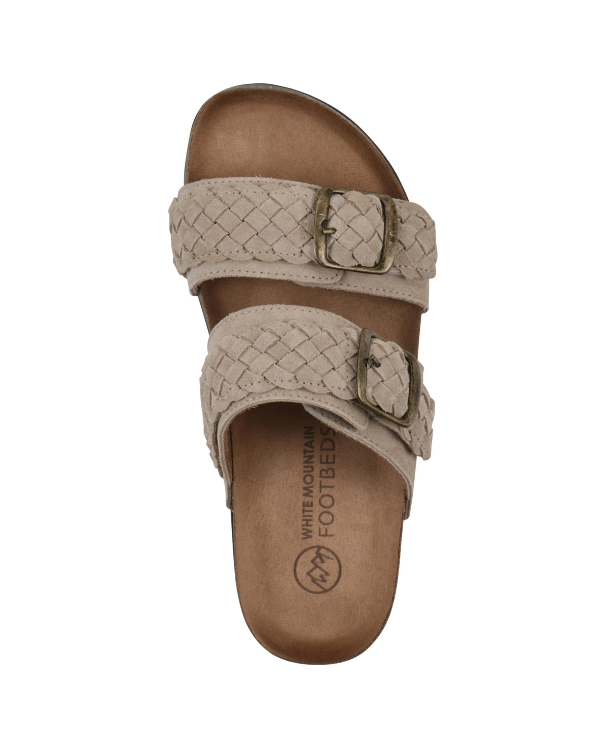 White Mountain Women's Hey Hey Round Toe Flat Sandals In Sandal Wood Suede