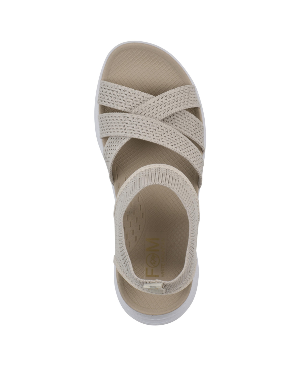 White Mountain Women's Charry Round Toe Flat Sandals
