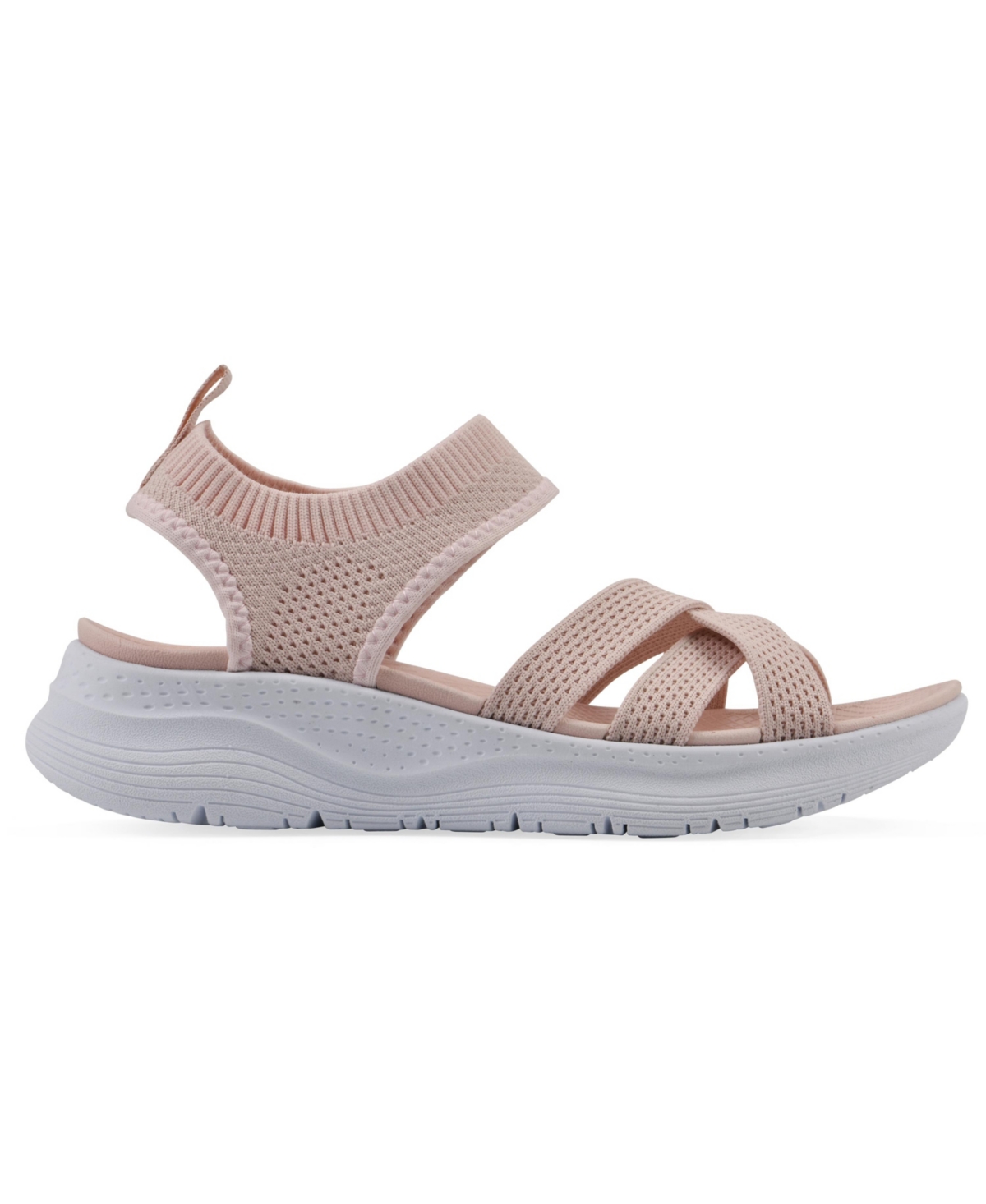 White Mountain Women's Charry Round Toe Flat Sandals