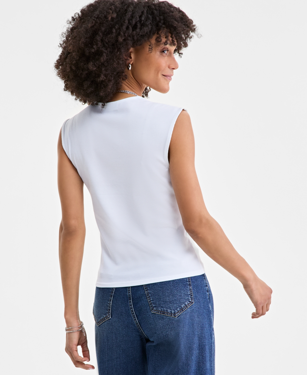 On 34th Women's Knit Scoop-neck Raglan-cap-sleeve Top, Exclusively At Macy's In Bright White