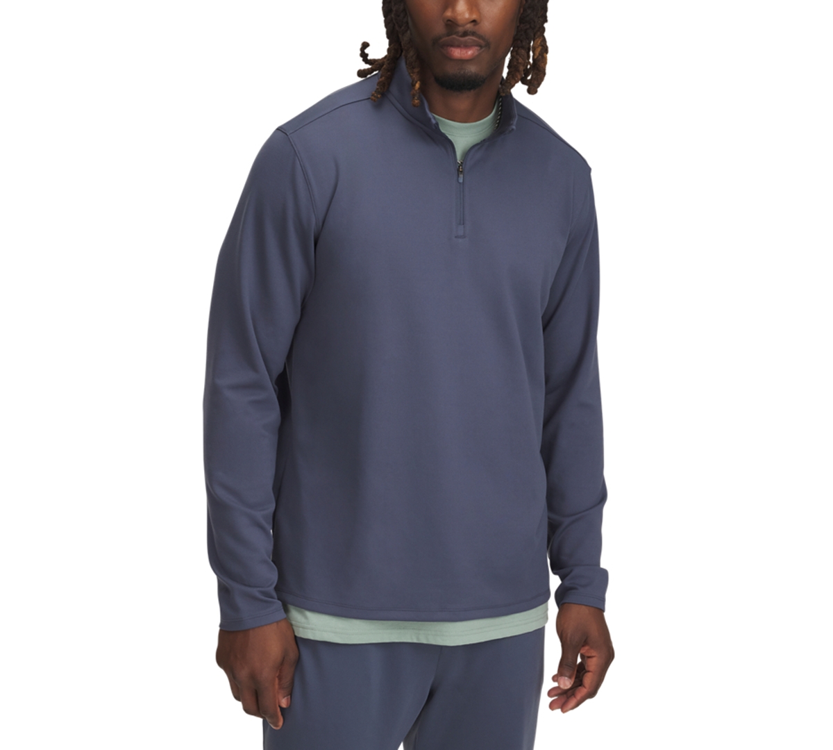 Under Armour Men's Motion Regular-fit 4-way Stretch 1/4-zip Sweatshirt In Downpour Gray,downpour Gray