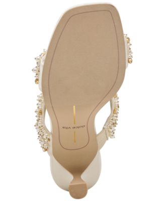 Women's Genora Rhinestone Double-Band Low-Heel Dress Sandals