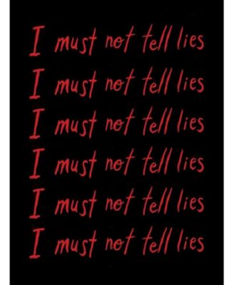 Men's I Must Not Tell Lies Repeated Text Black T-shirt-XL