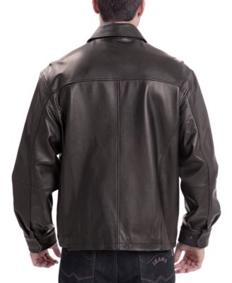 Men Ryan Zip Front Leather Jacket