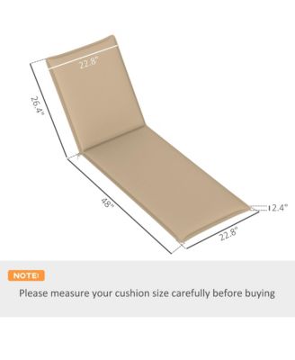 2PCS Chaise Lounge Chair Cushion, 76" x 23",