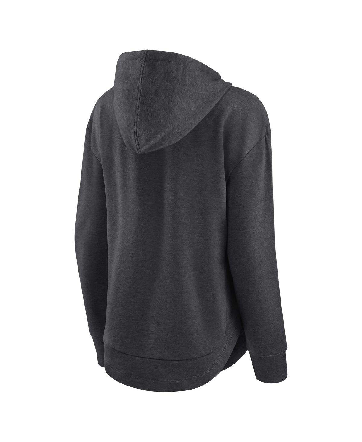 Fanatics Women's Heather Charcoal Carolina Panthers Set To Fly Pullover Hoodie In Heather Charcoal