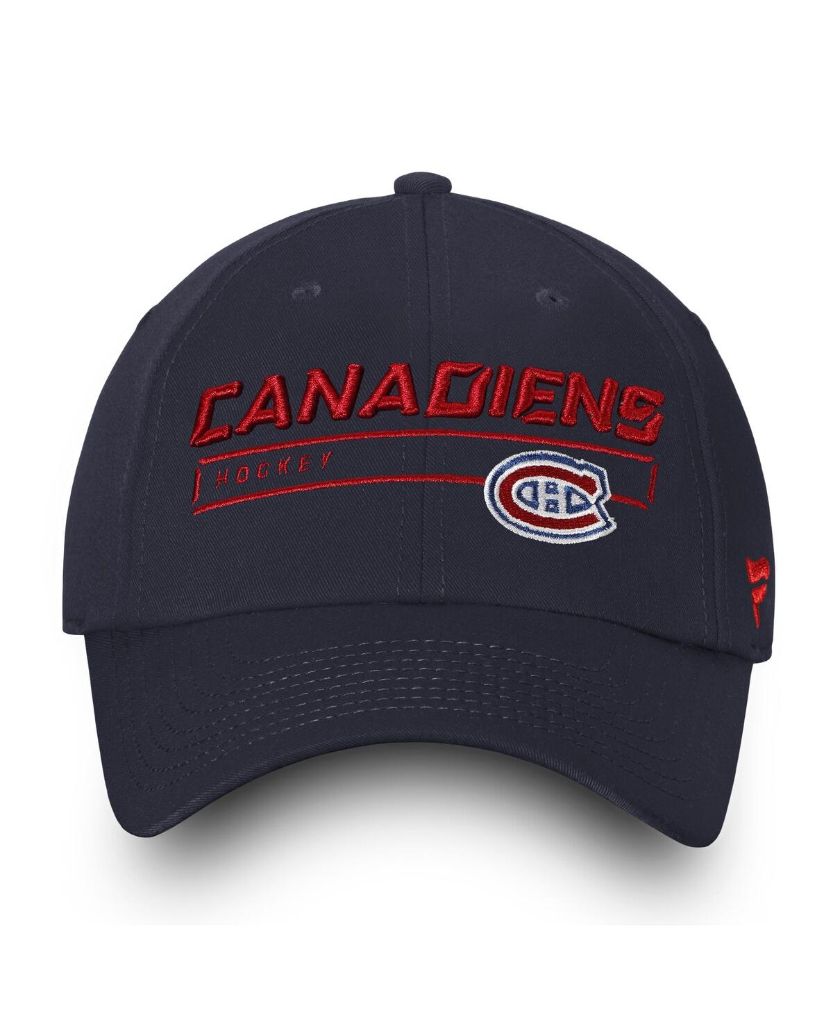 Fanatics Men's Navy Montreal Canadiens Team Authentic Pro Rinkside Fundamental Adjustable Hat In Navy