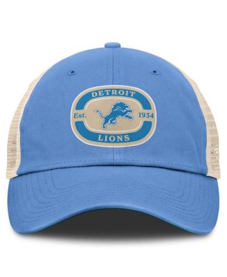 Men's Blue Detroit Lions Team Patch Adjustable Hat
