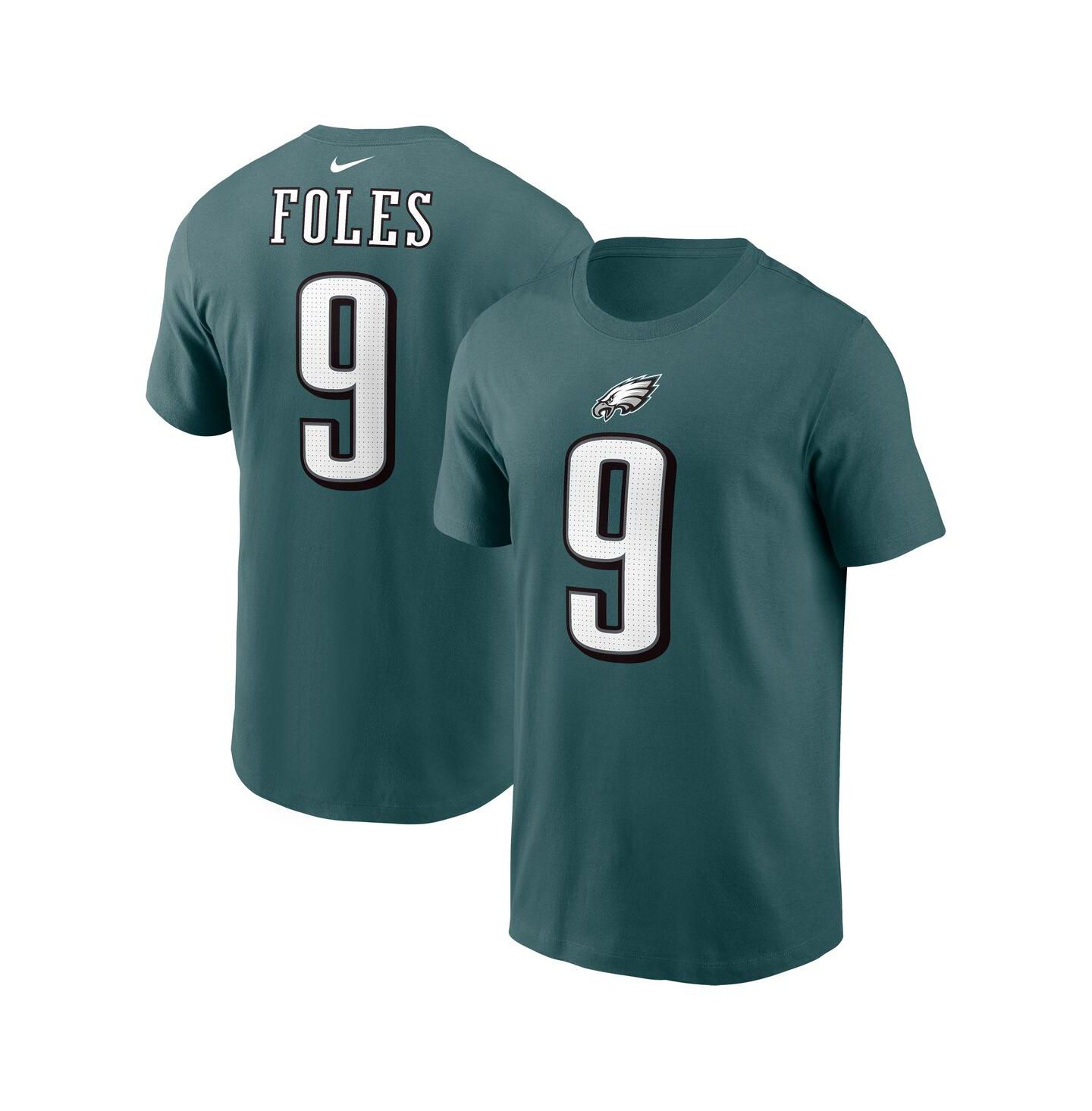 Мужская футболка Nike Nick Foles Midnight Green Philadelphia Eagles Retired Player Name & Number — фото 1