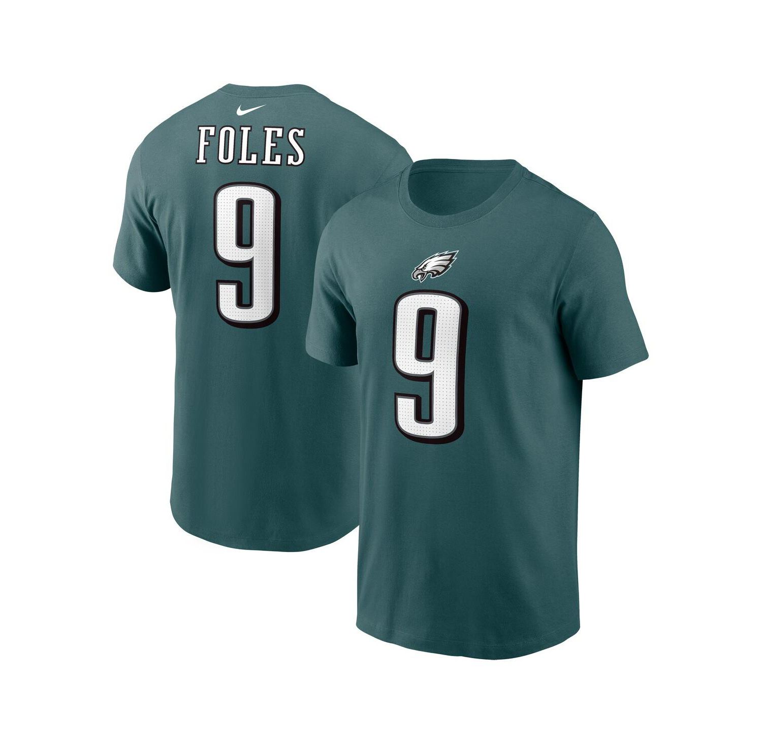 Men's Nick Foles Midnight Green Philadelphia Eagles Retired Player Name & Number T-Shirt