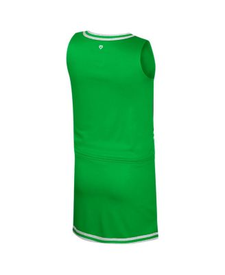 Big Girls Green Notre Dame Fighting Irish Cheerleader Top Skirt Set