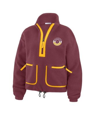 Women's Burgundy Washington Commanders Polar Fleece Half-Zip Jacket
