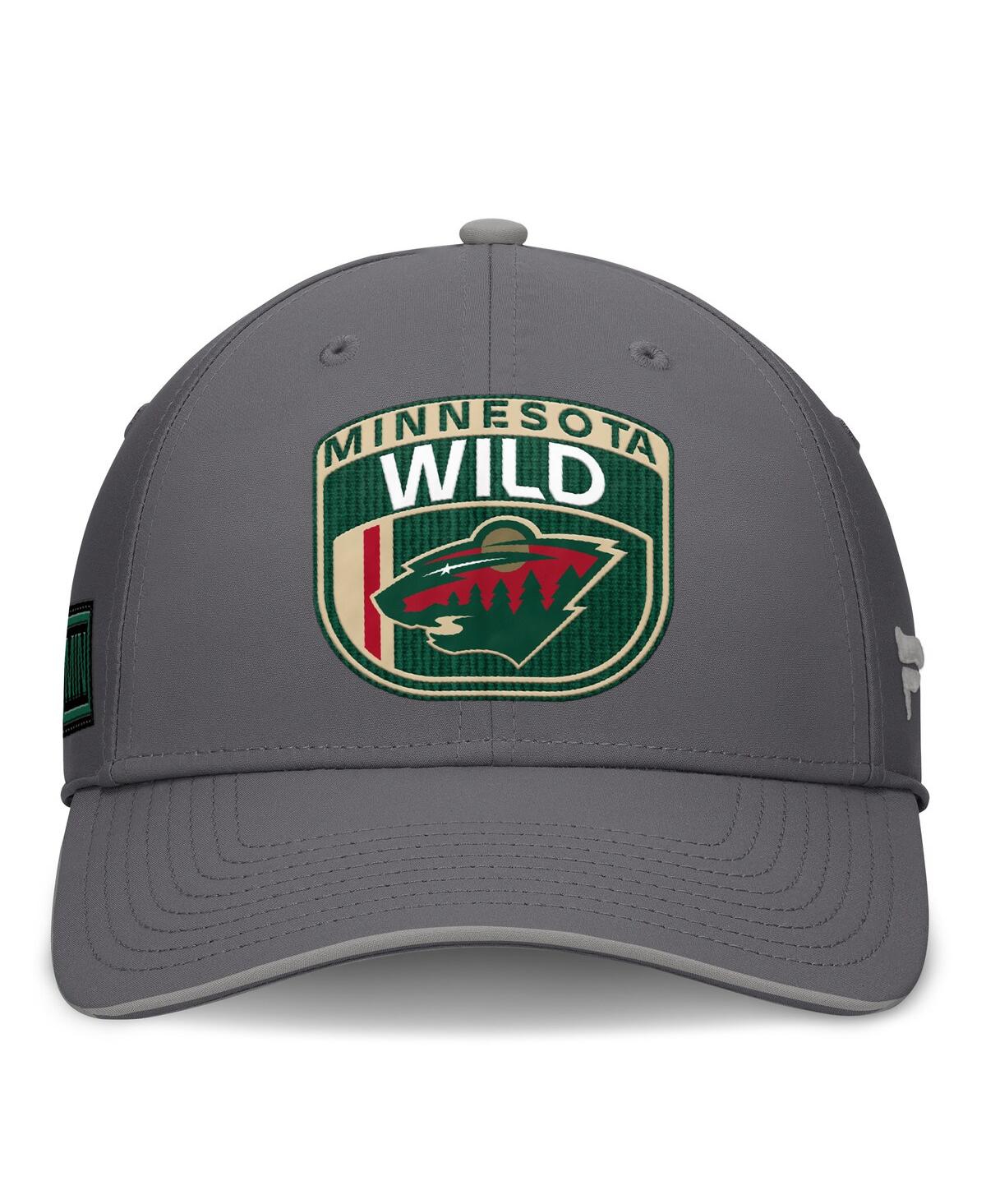 Fanatics Men's Gray Minnesota Wild Home Ice Flex Hat In Gray