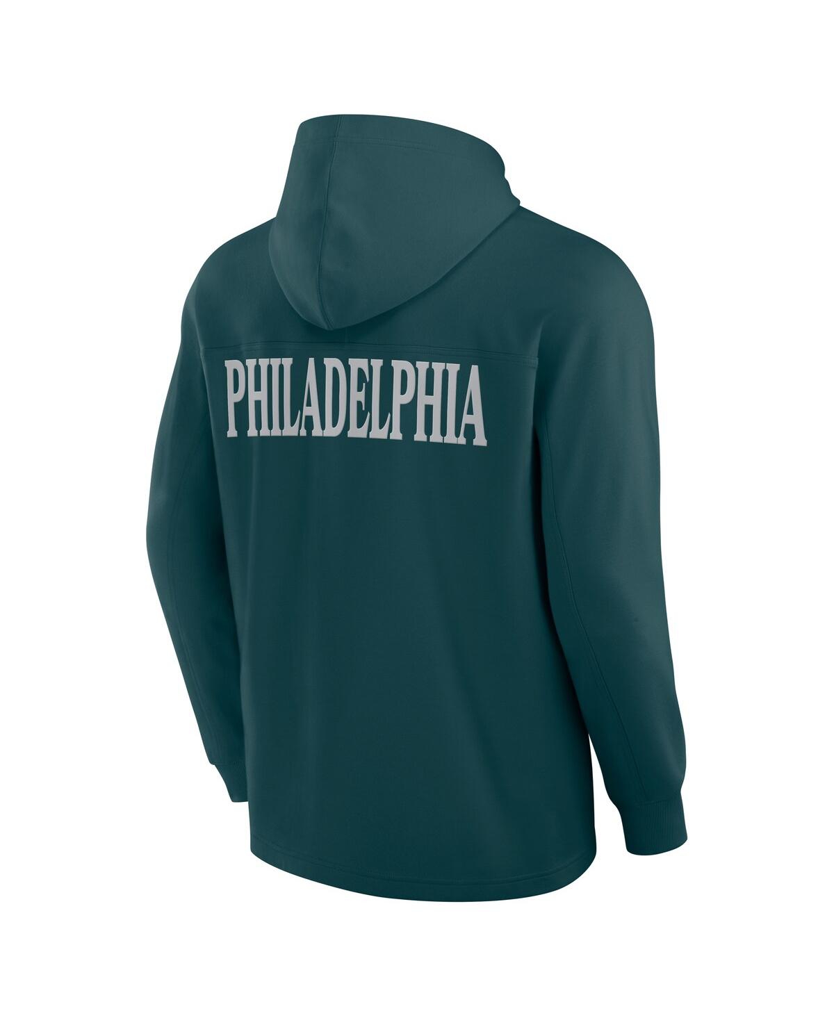 Fanatics Men's Midnight Green Philadelphia Eagles Elements Blaze Tri-blend Long Sleeve Hoodie T-shirt In Green