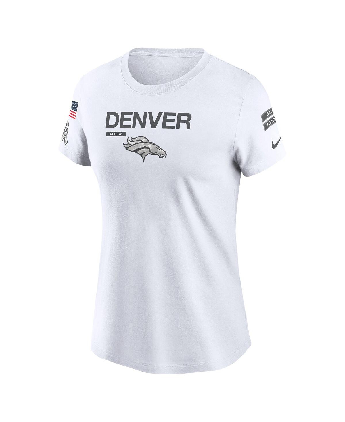 Nike Women's White Denver Broncos 2024 Salute To Service Legend Performance T-shirt In White