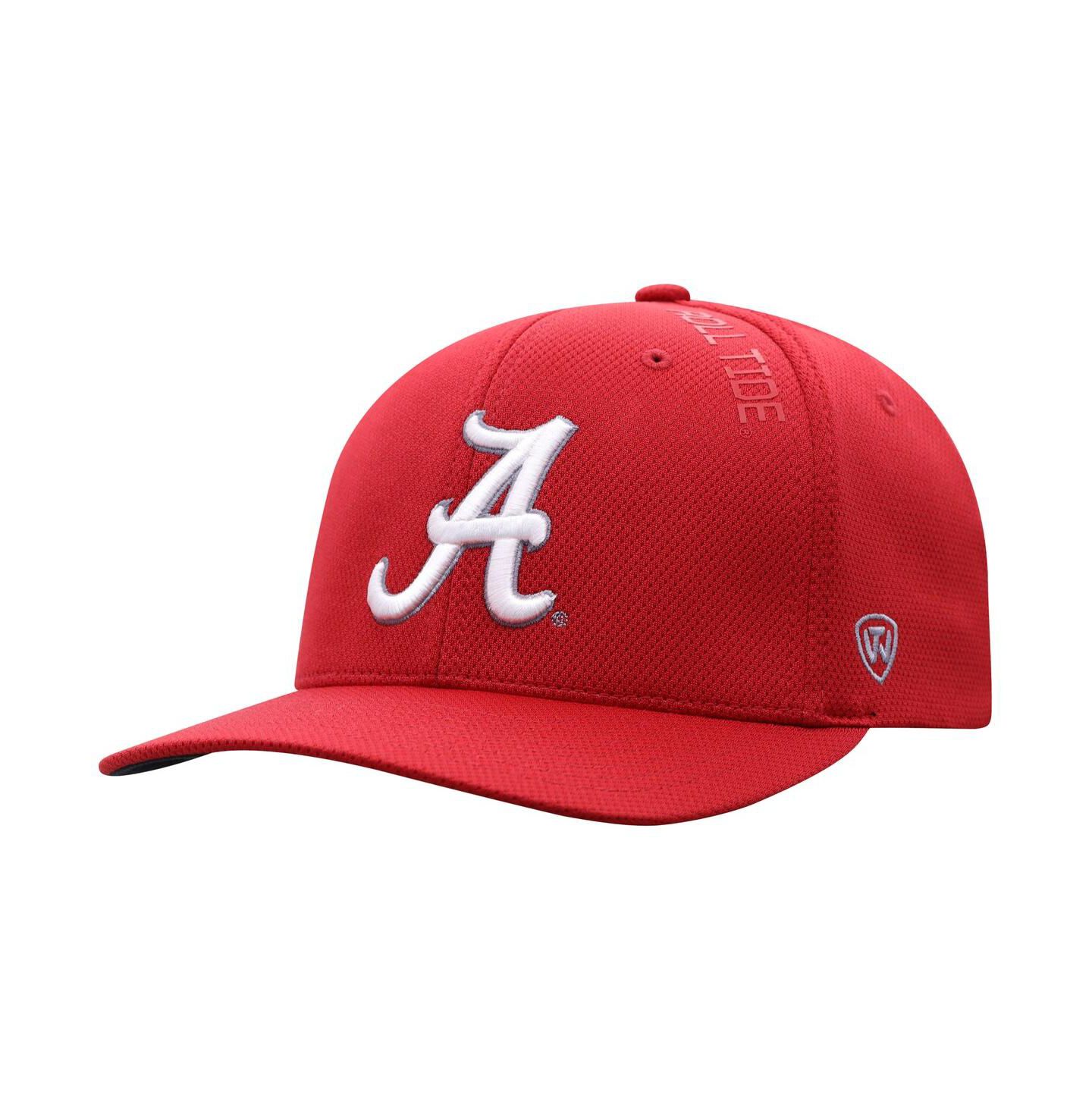 Мужской головной убор Top of the World Crimson Alabama Crimson Tide Reflex 2.0 Flex Fit Hat — фото 1
