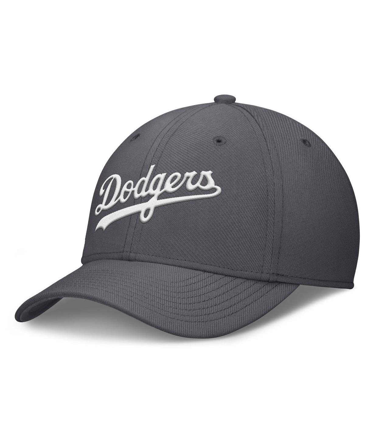 Nike Men's Gray Los Angeles Dodgers Swoosh Performance Flex Hat - Gray