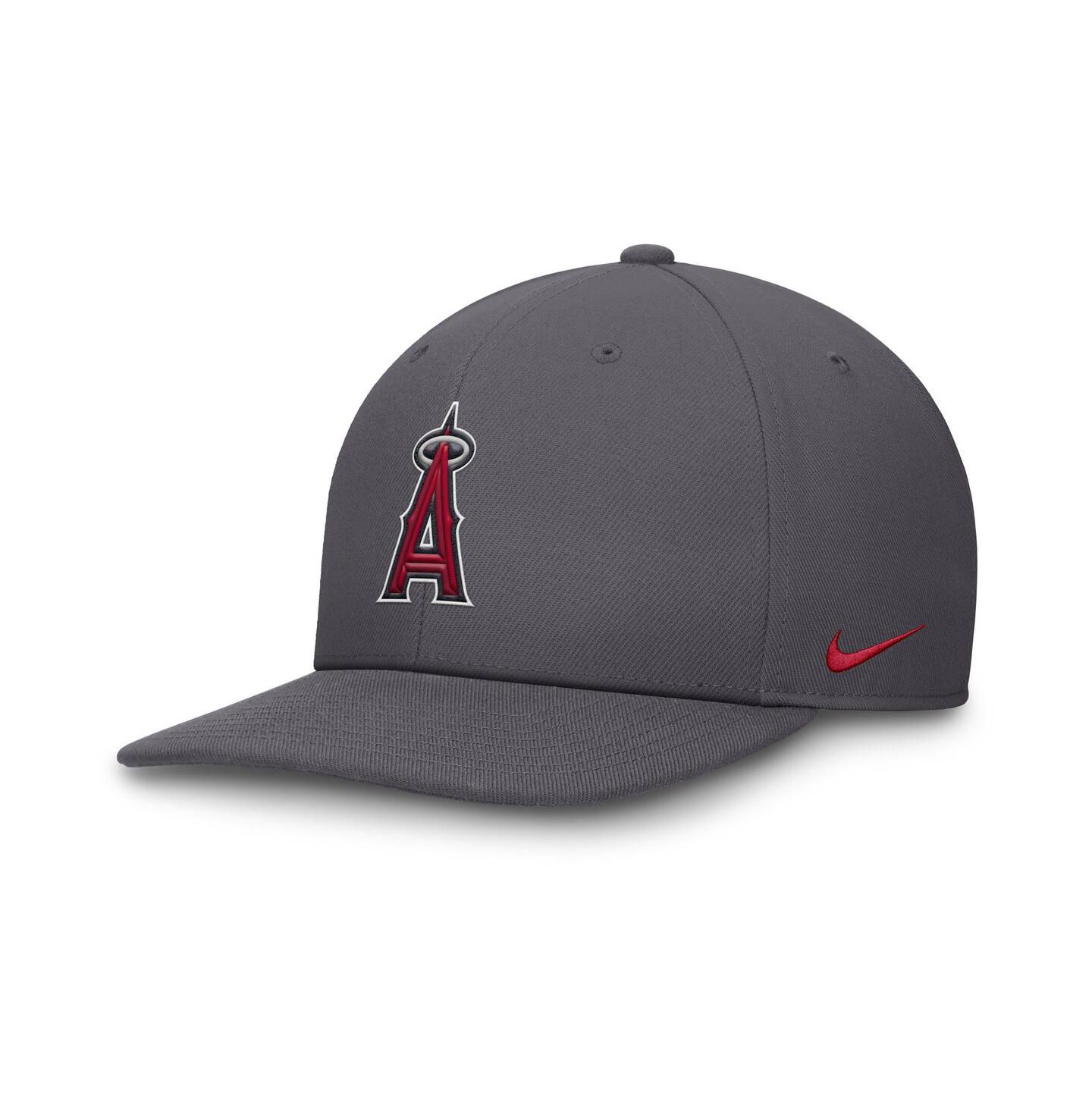 Мужская кепка Nike Gray Los Angeles Angels Pro Performance Snapback Hat — фото 1