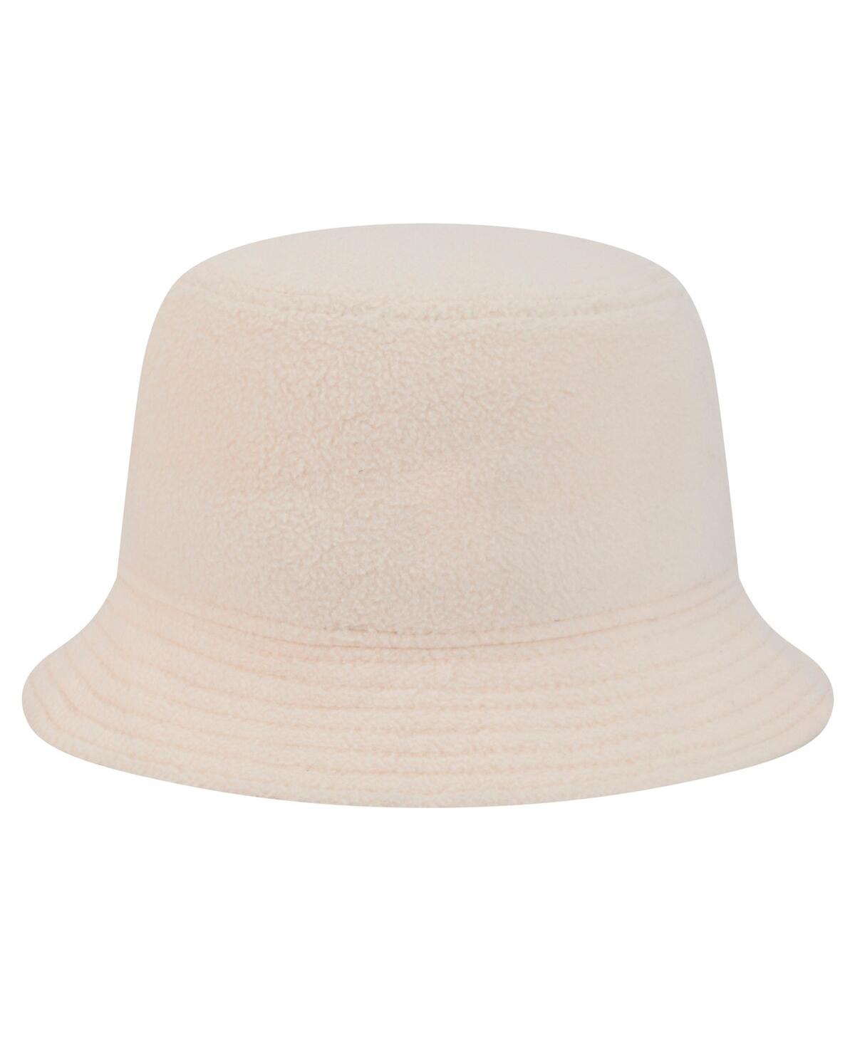 New Era Women's Cream Miami Dolphins Cozy Sherpa Bucket Hat In Cream