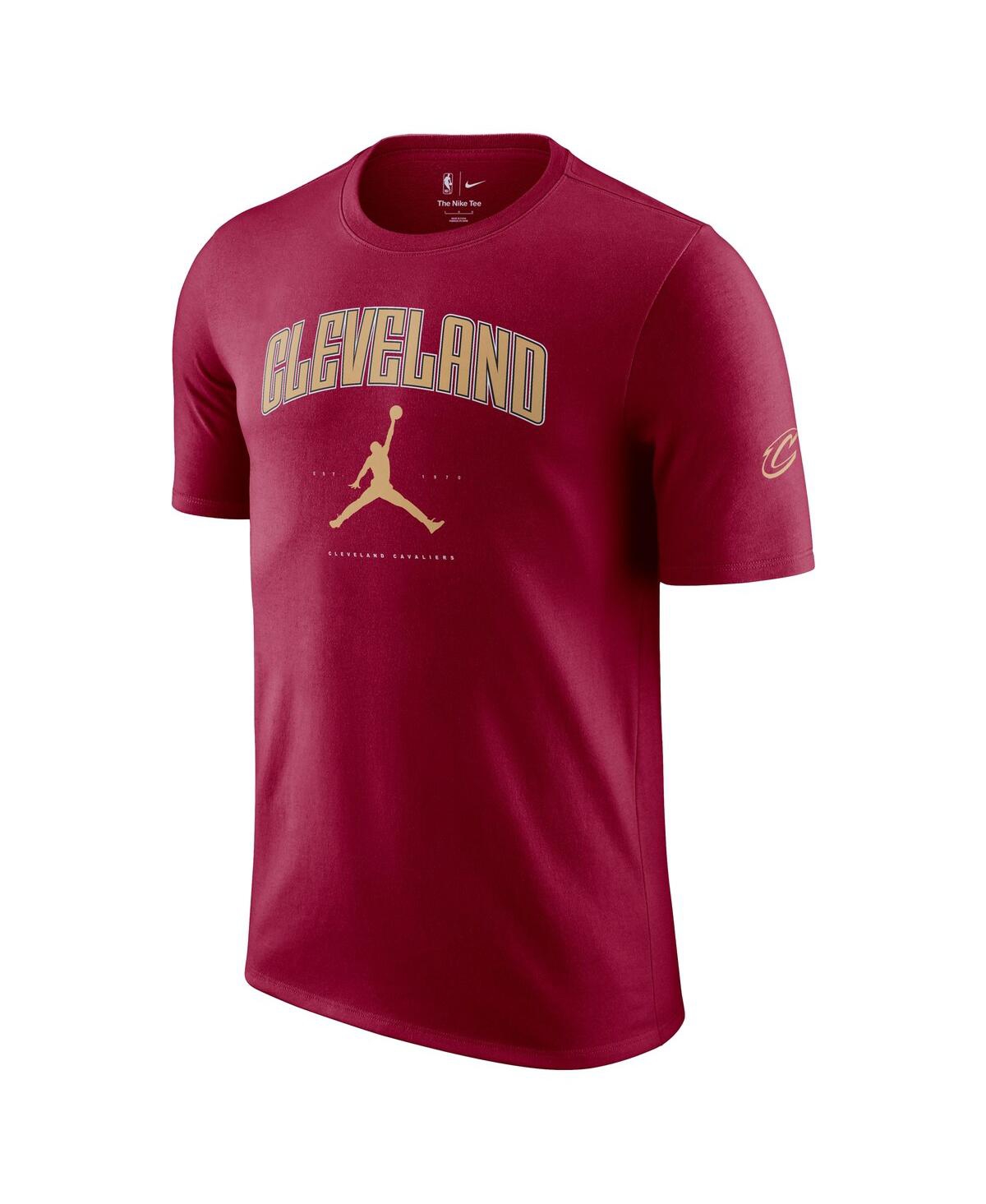 JORDAN MEN'S AND WOMEN'S WINE CLEVELAND CAVALIERS ESSENTIAL CITIES T-SHIRT 