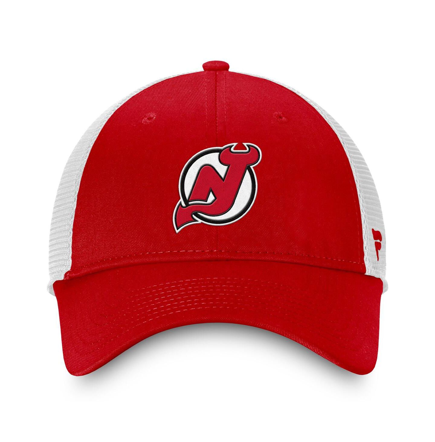 Мужские головные уборы Fanatics Red/White New Jersey Devils Slouch Core Primary Logo Trucker Adjustable Hat — фото 5