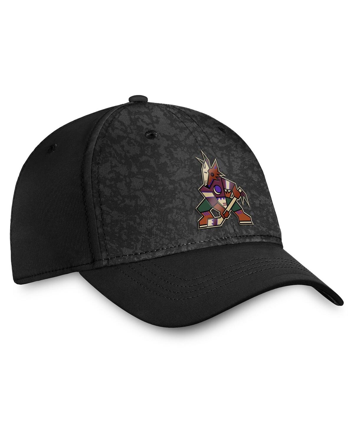 Fanatics Men's Black Arizona Coyotes Authentic Pro Rink Flex Hat In Black
