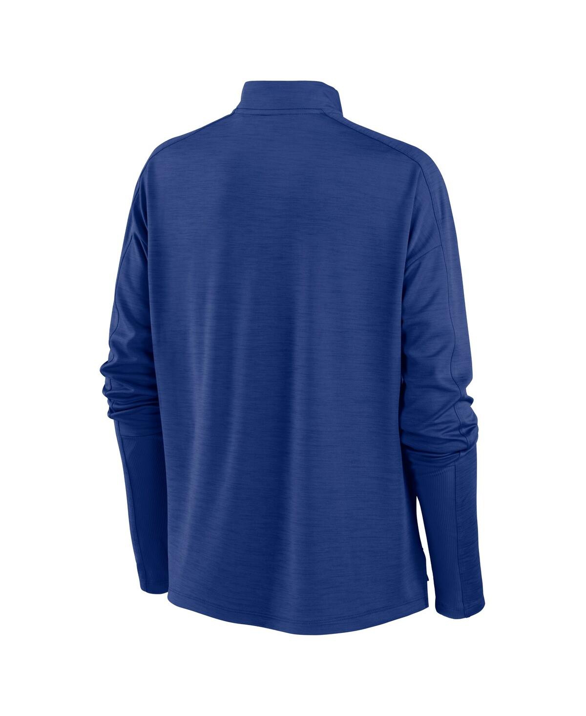 Nike Women's Royal Los Angeles Dodgers Pacer Quarter-zip Top In Royal,white